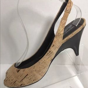 Donald J Pliner High Heel Peeptoe Leather Sandal 7